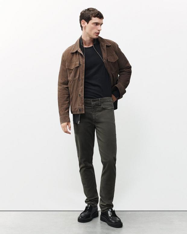 rb Suede Trucker Jacket - Light Brown - Image 8