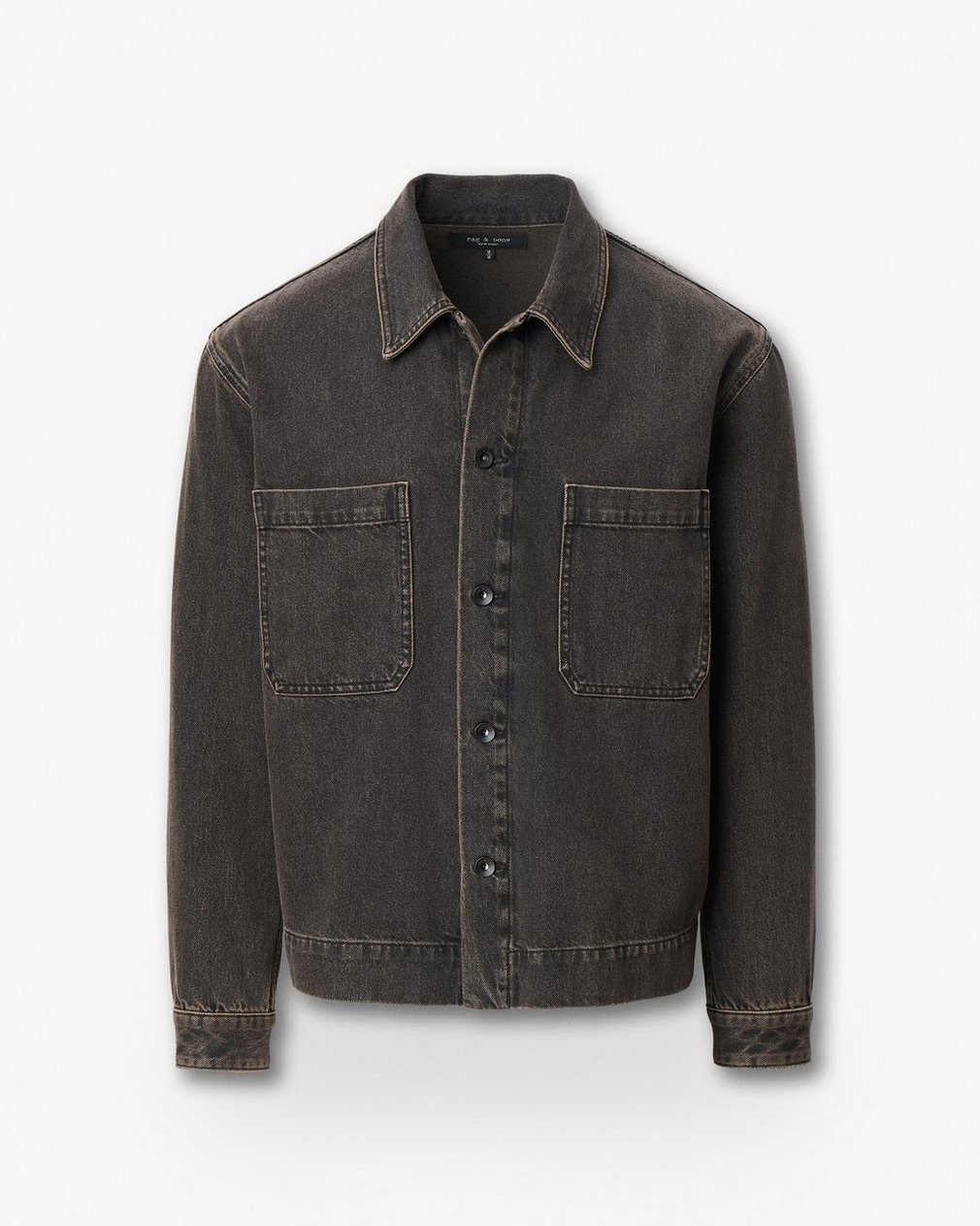 Brooks Infuse Denim Overshirt - Brown Black - Image 2