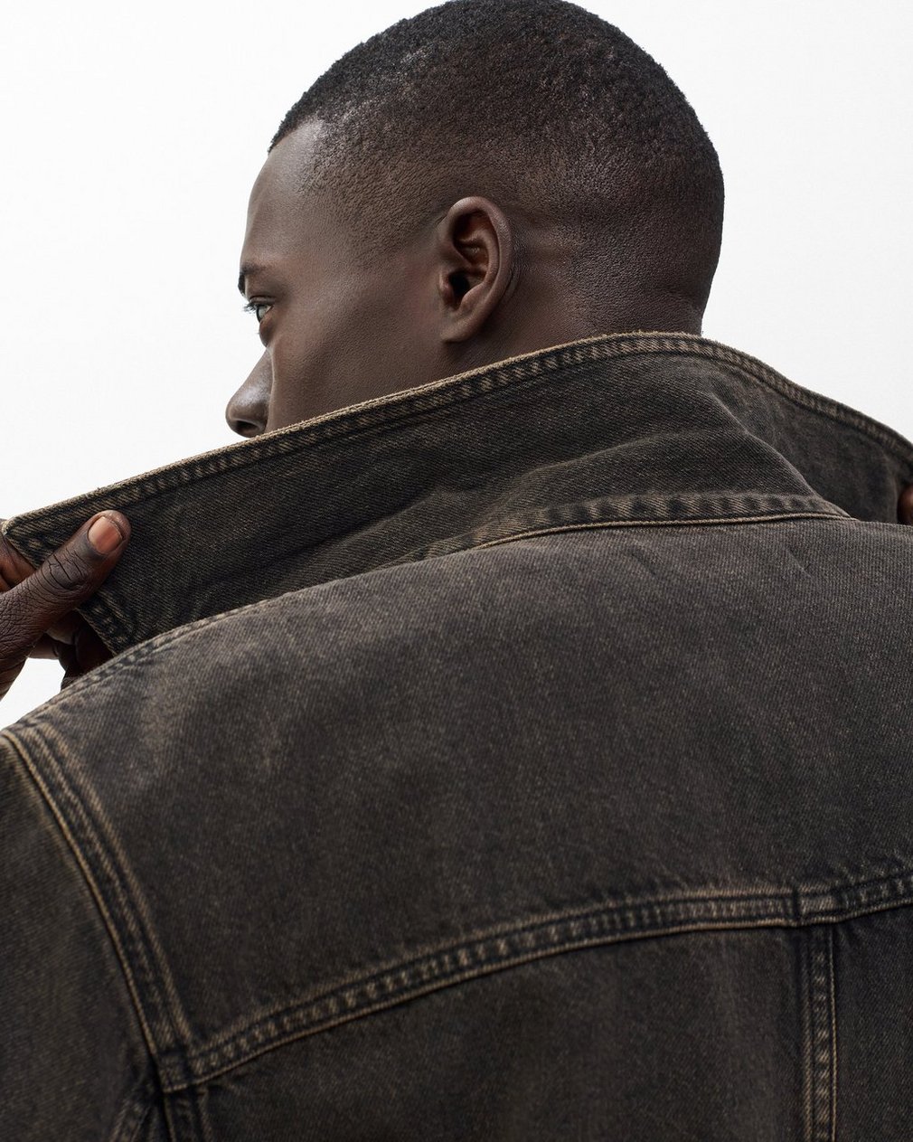 Brooks Infuse Denim Overshirt - Brown Black - Image 4
