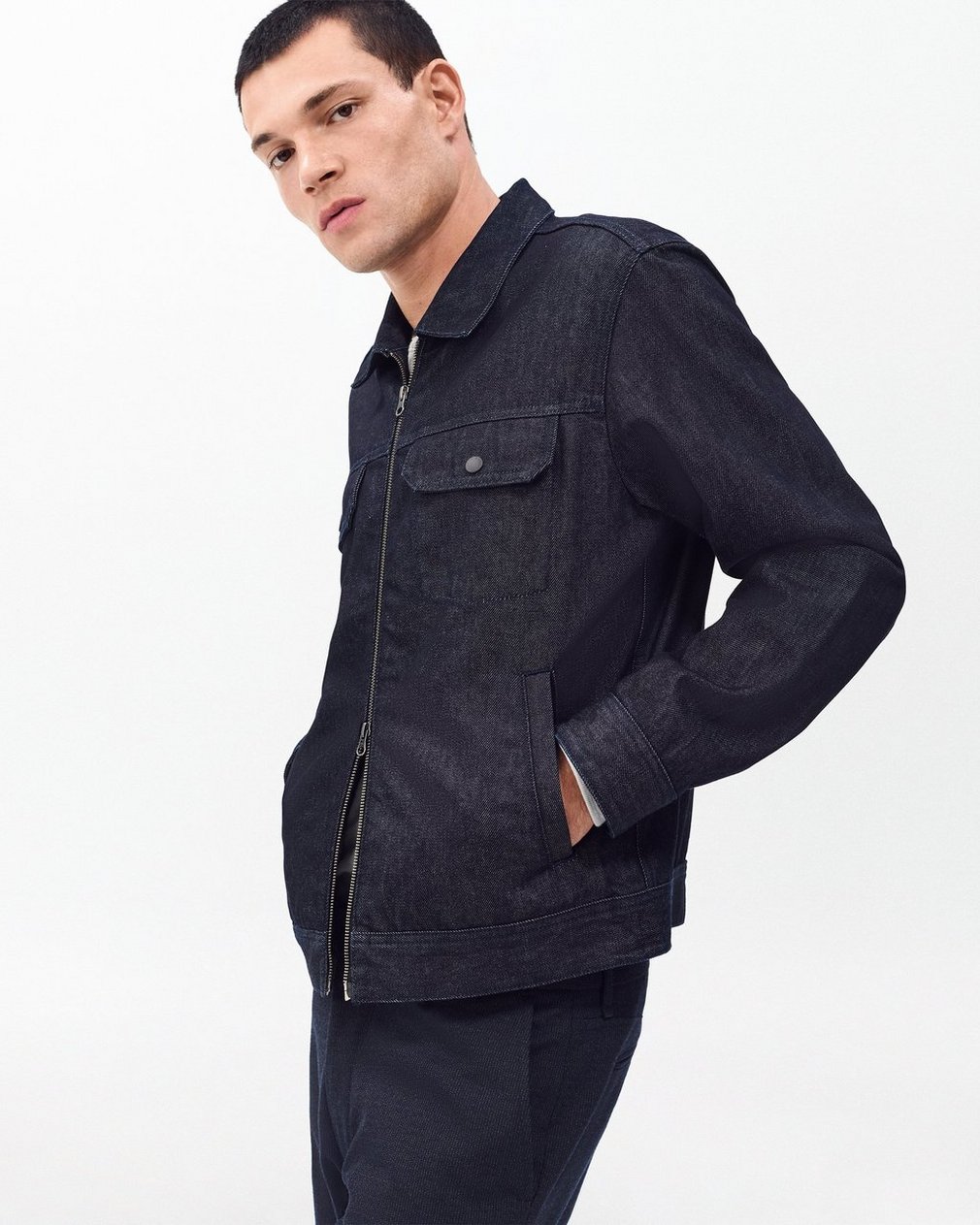 Beau Denim Trucker Jacket - Resin Rinse - Image 3