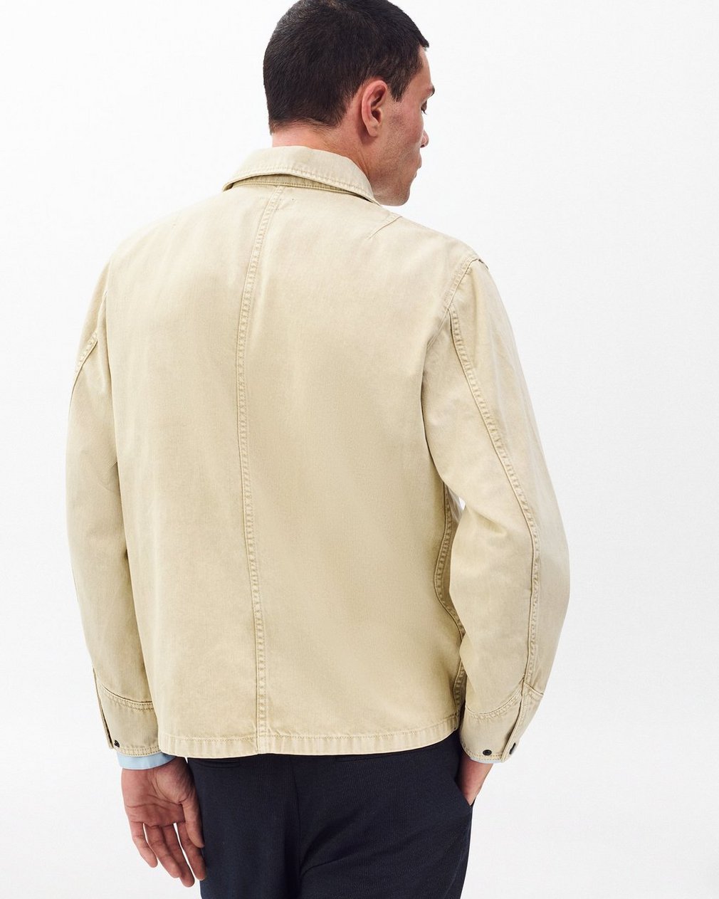 Tribeca Denim Chore Jacket - Stone Beige - Image 6
