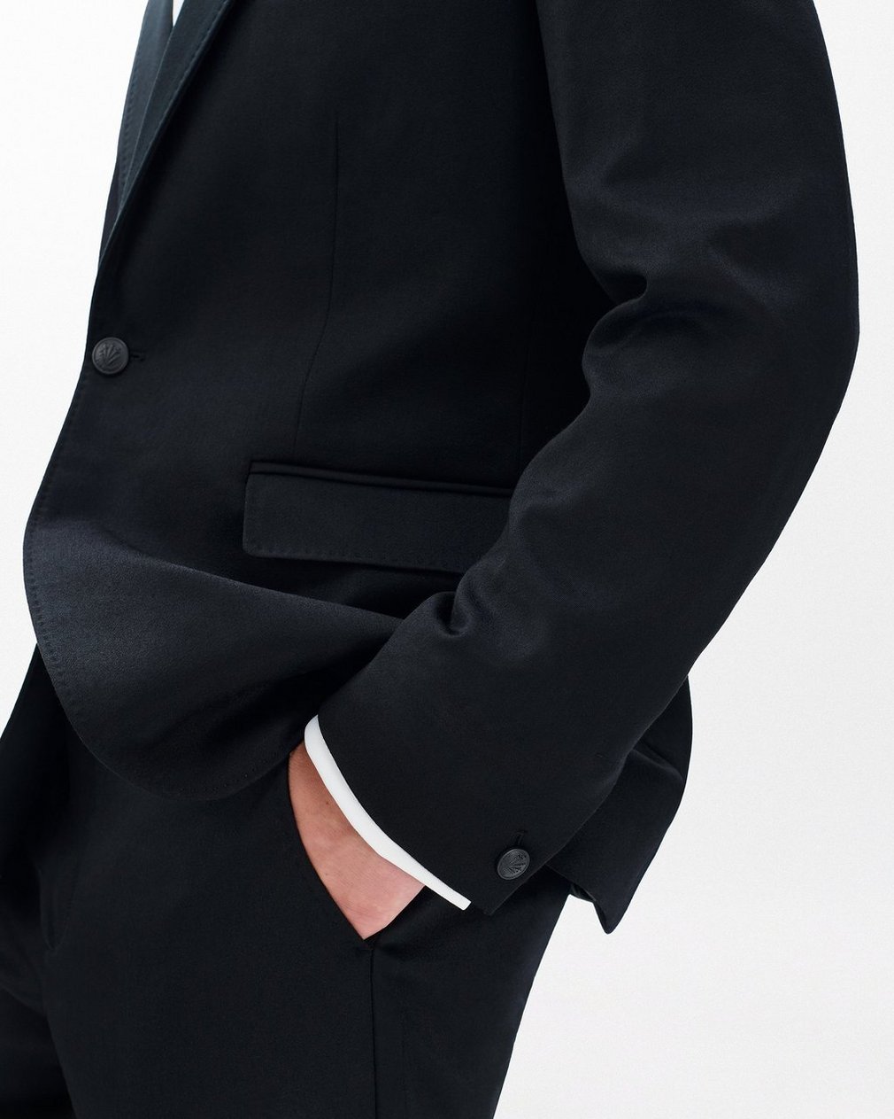 Butler British Wool Tuxedo Jacket - Black - Image 5