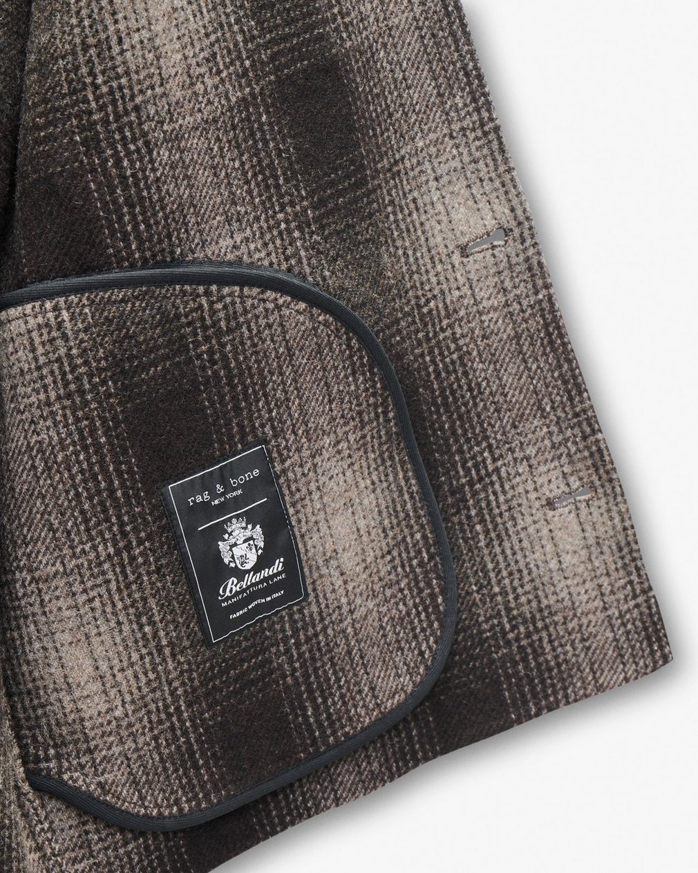 Austin Italian Double-Face Wool Jacket - Brown Plaid - Image 8