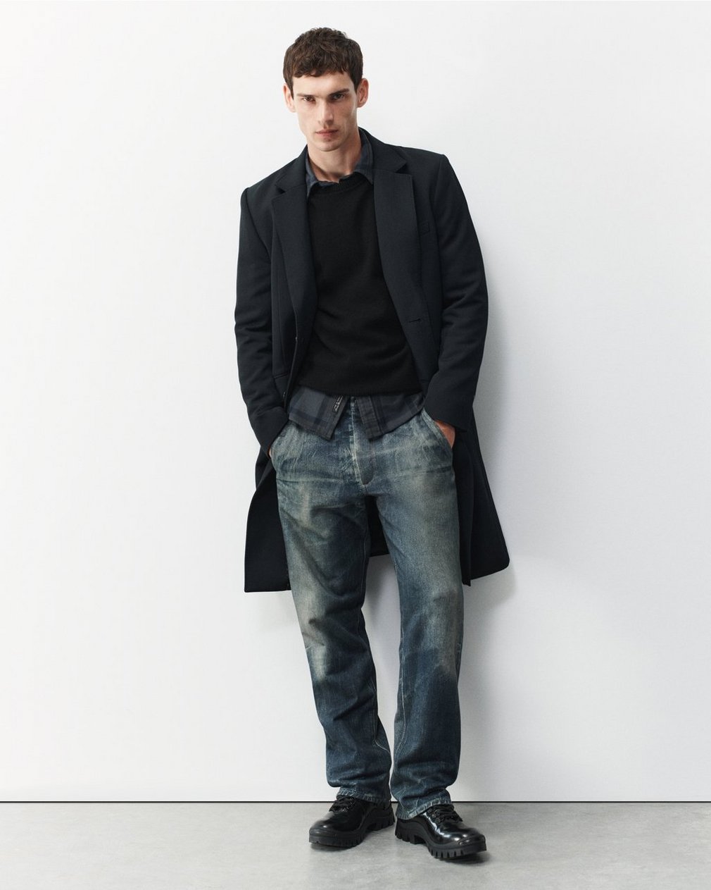 Beckett Italian Twill Coat - Black - Image 6