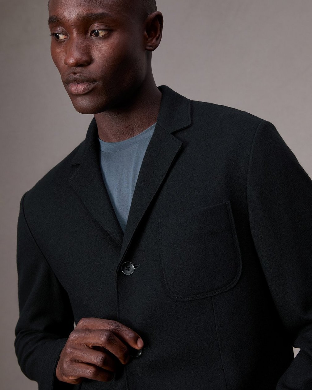 Achilles Wool Cardigan - Black - Image 6