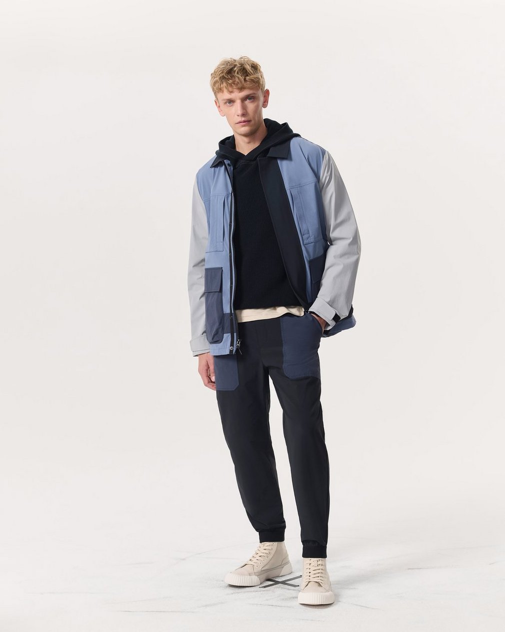Pace Color-Blocked Chore Jacket - Grey Multi - Image 4