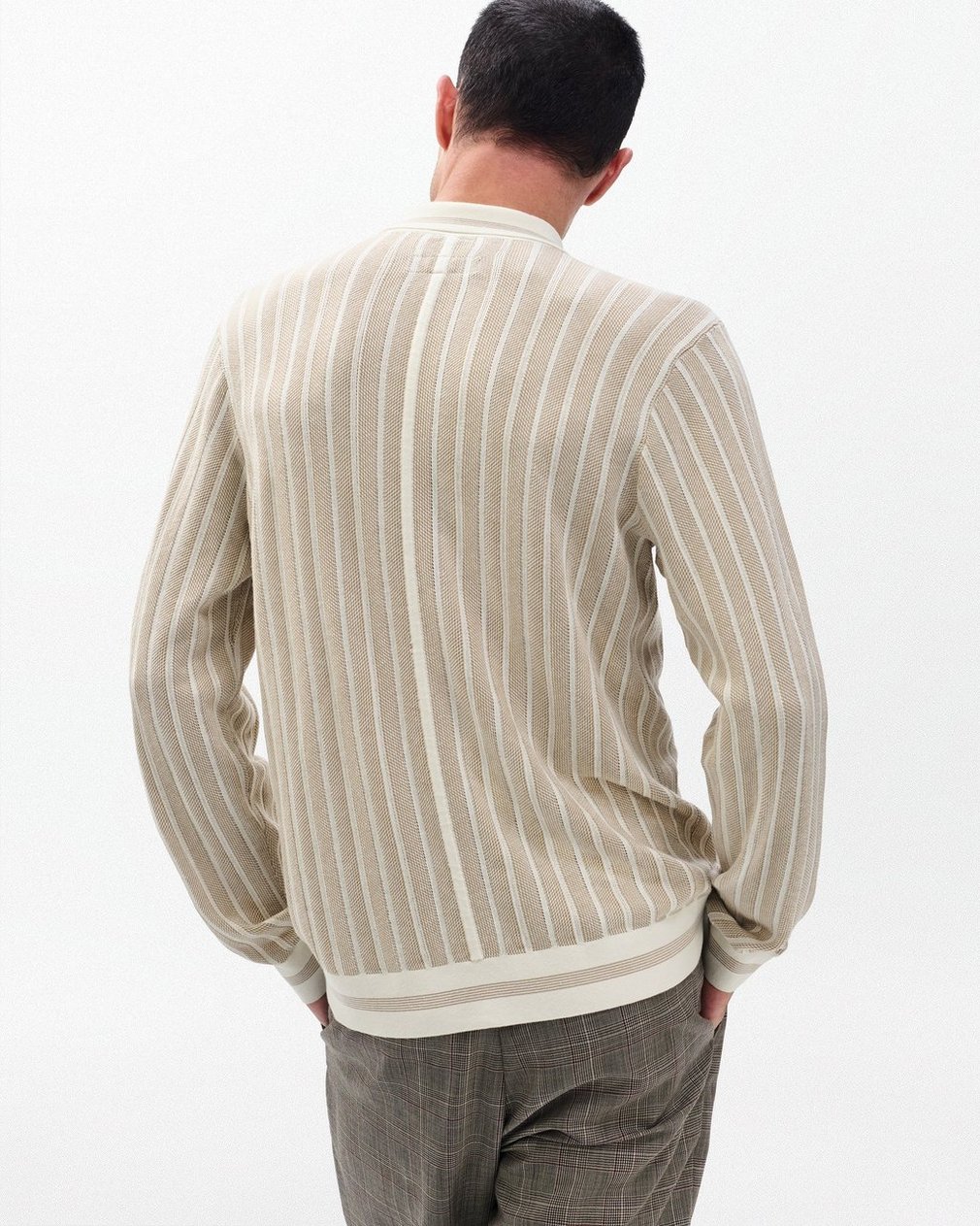 Harvey Ribbed Knit Shirt - Ivory - Image 5