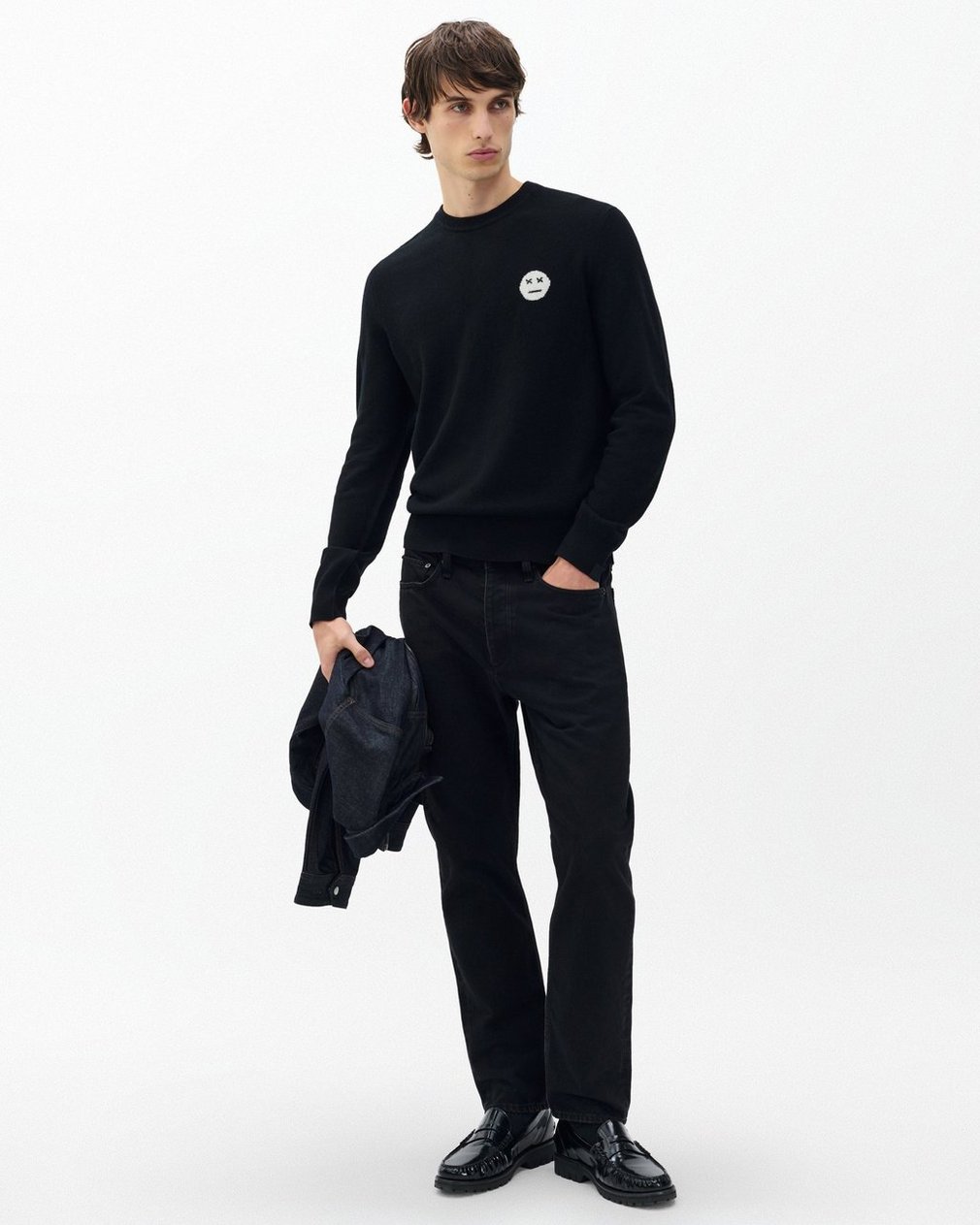 Sour Face Wool Sweater - Black - Image 3