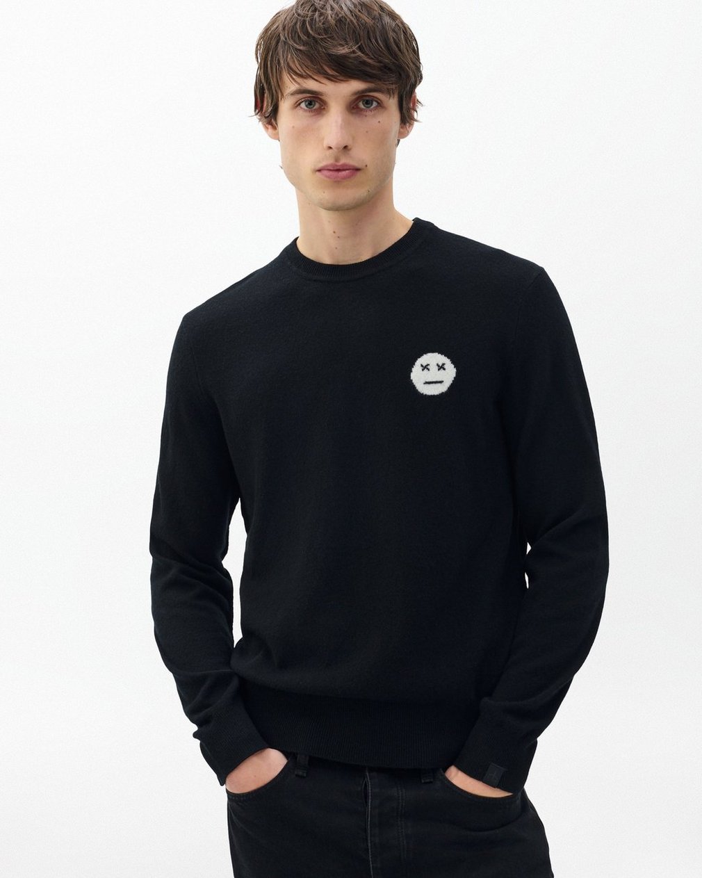 Sour Face Wool Sweater - Black - Image 4