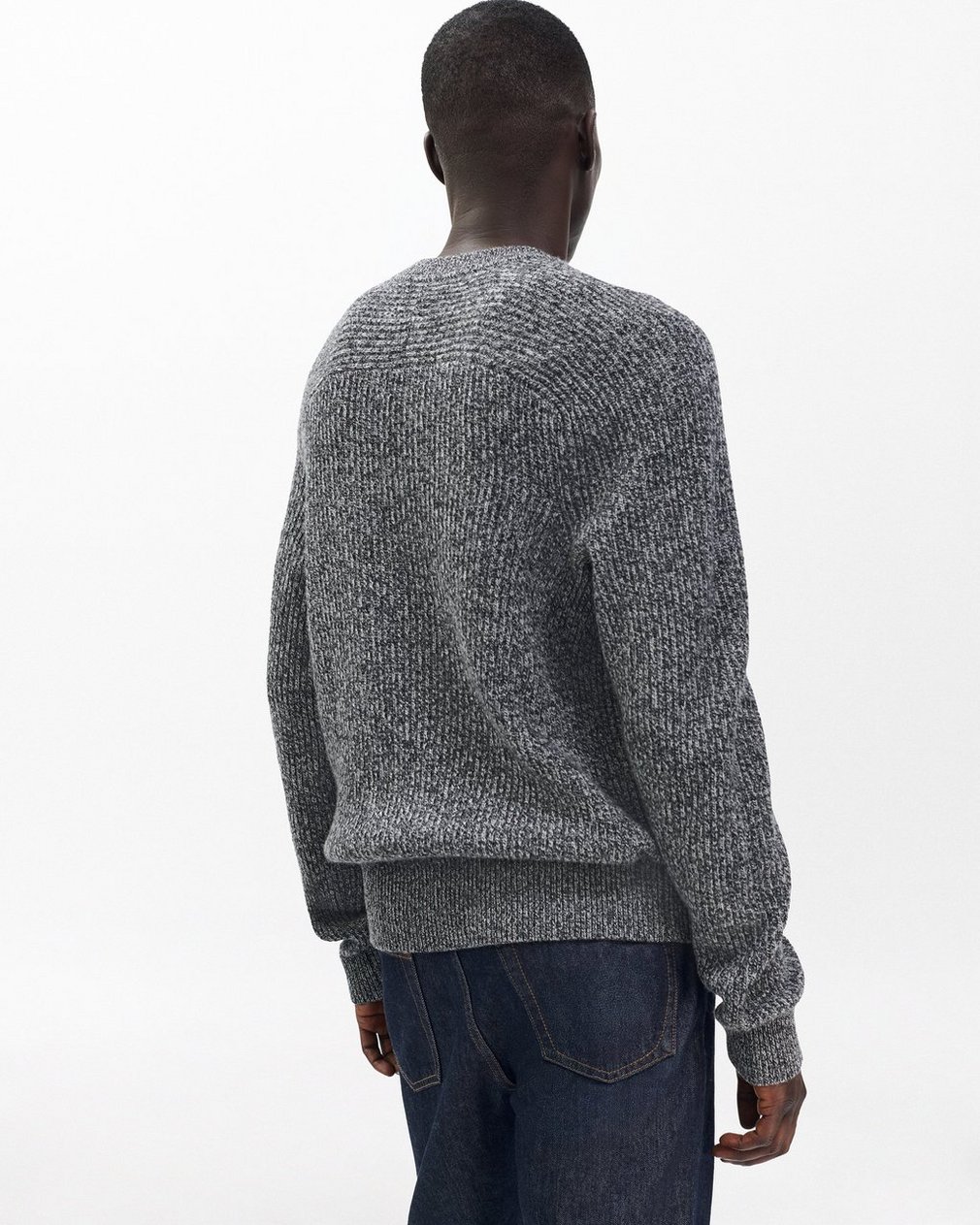 Walker Marled Mixed-Media Sweater - Grey Multi - Image 6