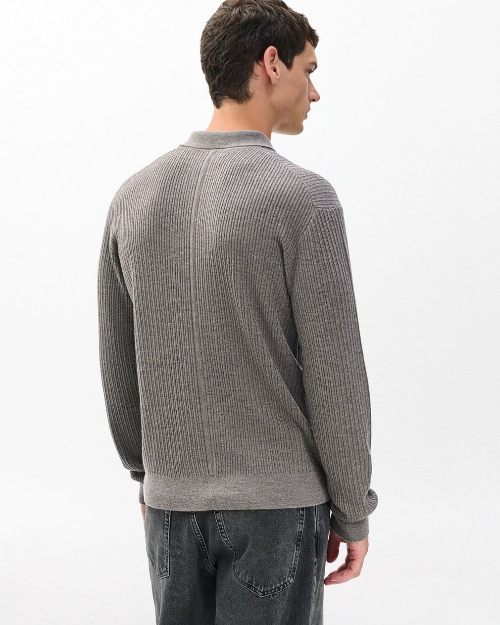 Crawford Wool-Cashmere Polo Sweater - Brown - Image 6