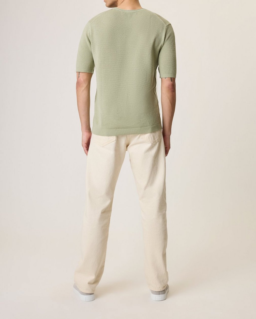 Lewis Cotton Short Sleeve Crew - Moss - Image 2