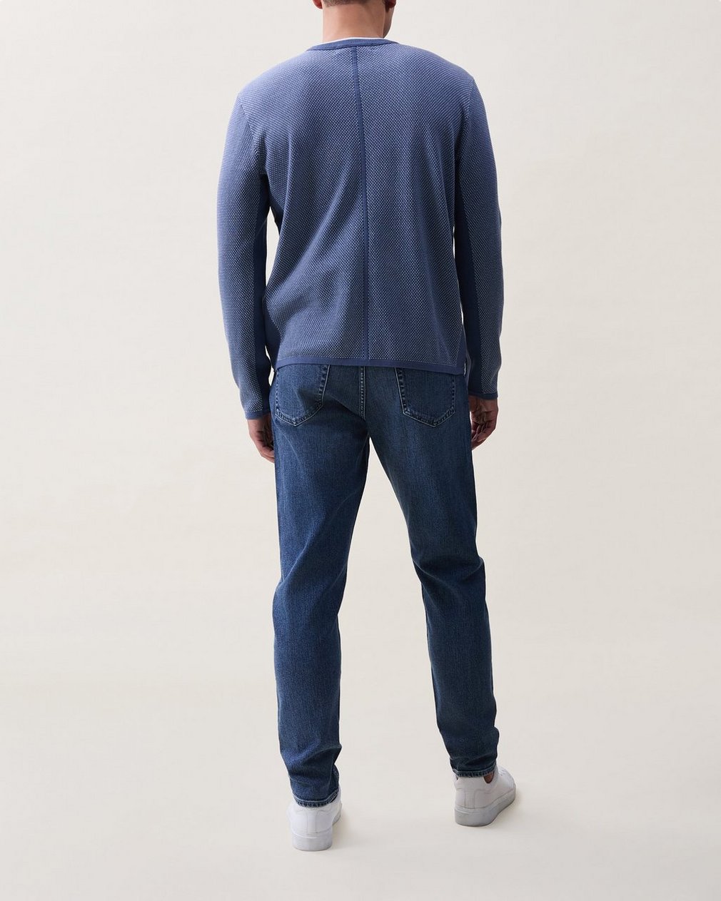 Mitch Cotton Sweater - Worn Indigo - Image 2
