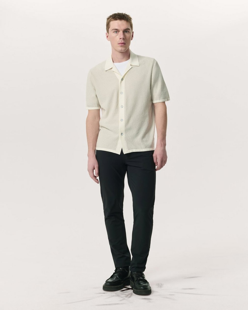 Avery Zig-Zag Zuma Knit Shirt - Ivory - Image 4
