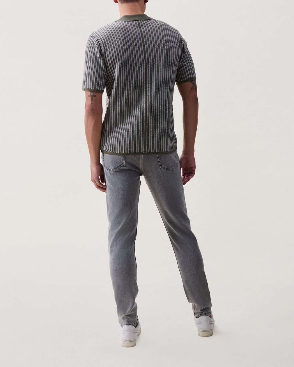 Micha Camp-Collar Knit Shirt - Gravel Multi - Image 2