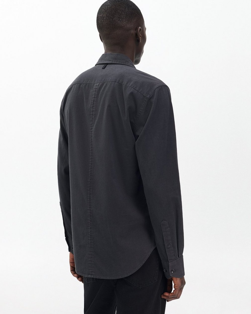 Tomlin Stretch Dobby Shirt - Charcoal Grey - Image 6