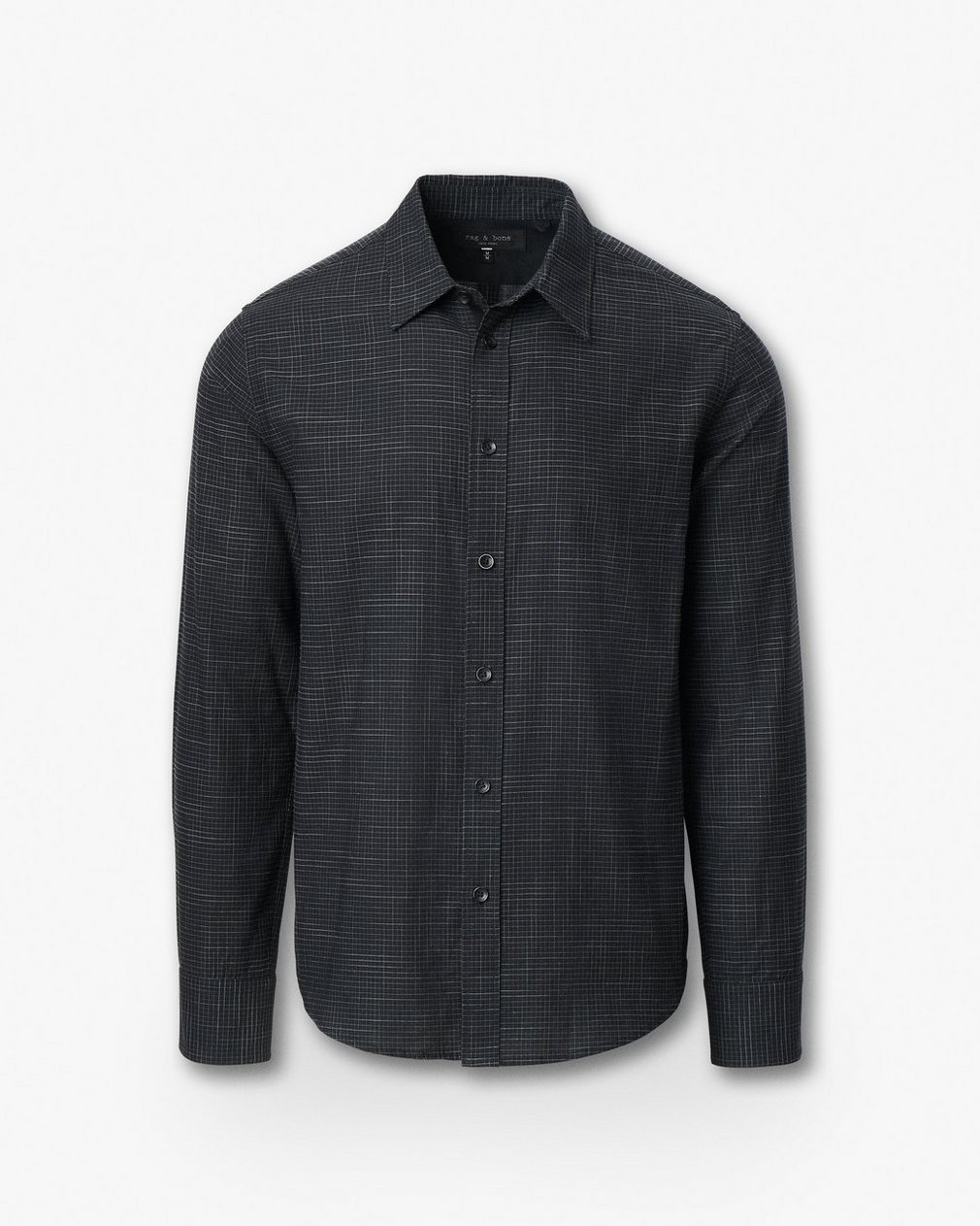 Tomlin Crosshatch Shirt - Black/Grey - Image 2