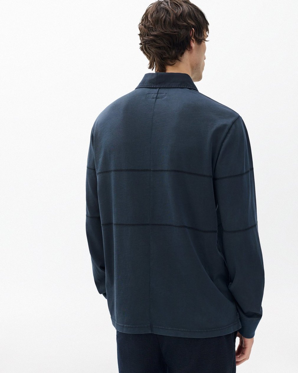 Washed Cotton Rugby Shirt - Washed Black - Image 6