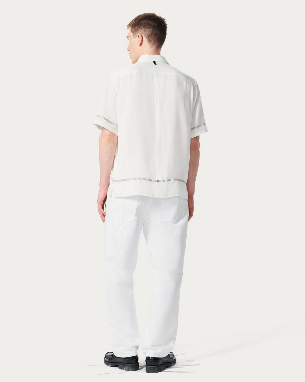 Dalton Embroidered Shirt - White Ezra Stripe - Image 6
