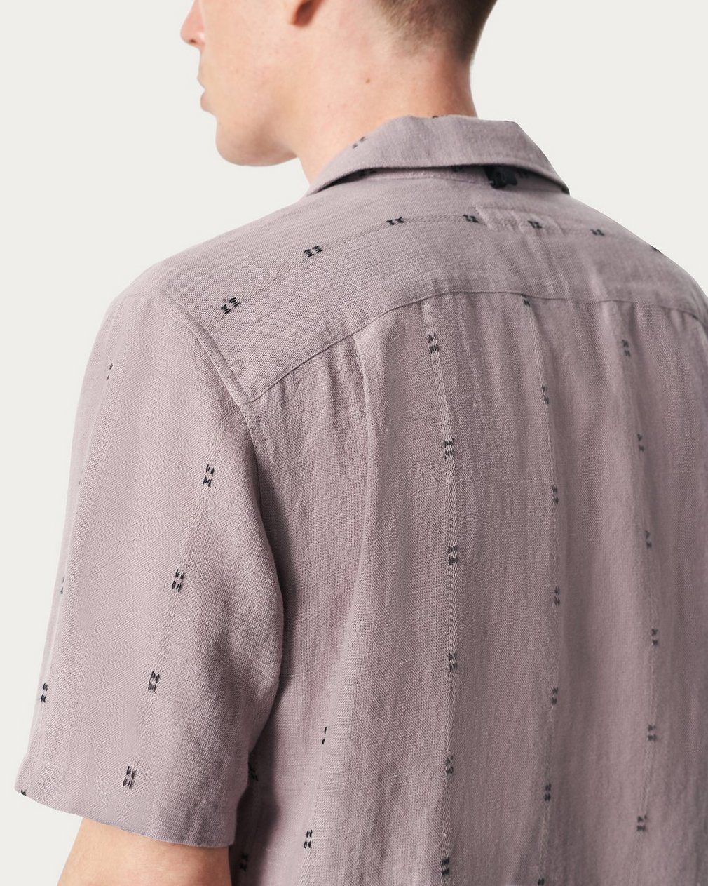 Avery Embroidered Camp Shirt - Gull Remi Stripe - Image 5
