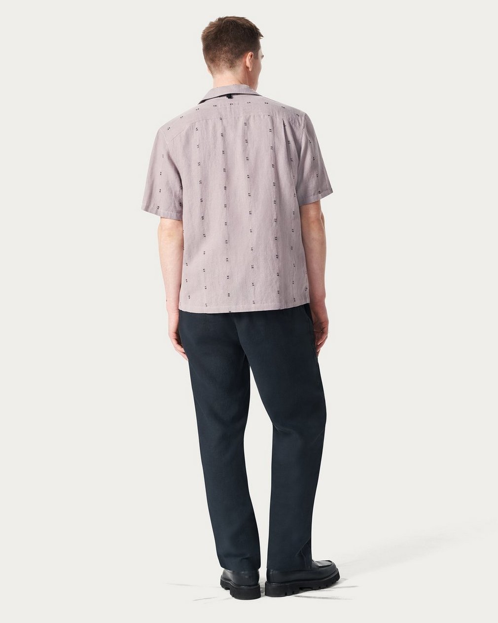 Avery Embroidered Camp Shirt - Gull Remi Stripe - Image 6