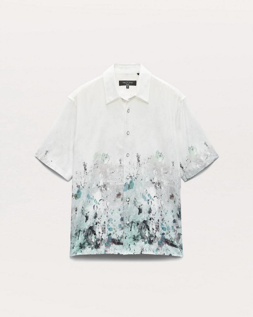 Relaxed Fit Dalton Paint Splatter Shirt - White Paint - Image 2