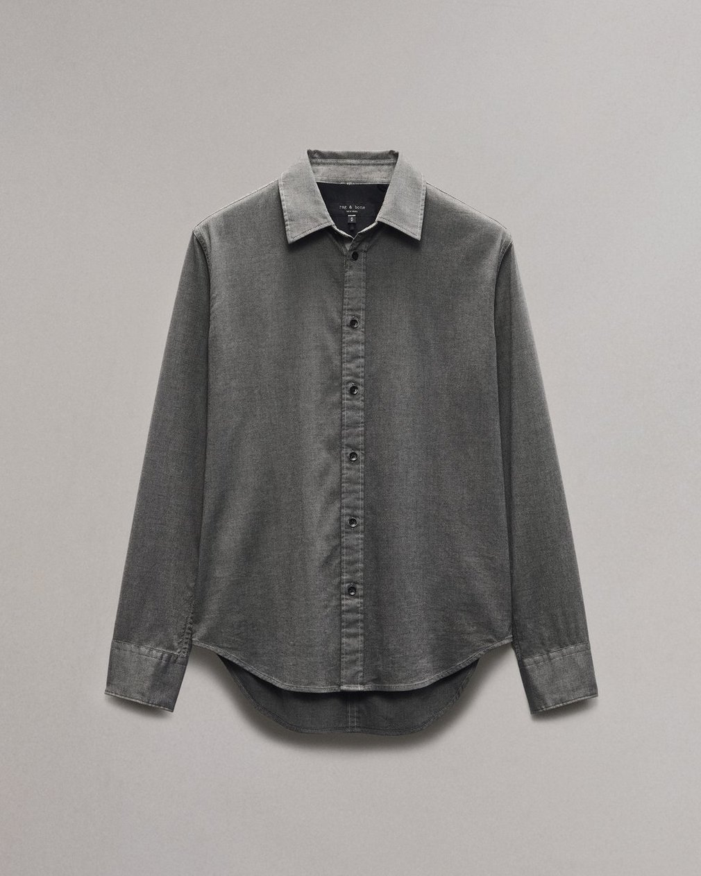 Tomlin Stretch-Cotton Dobby Shirt - Dark Grey - Image 2