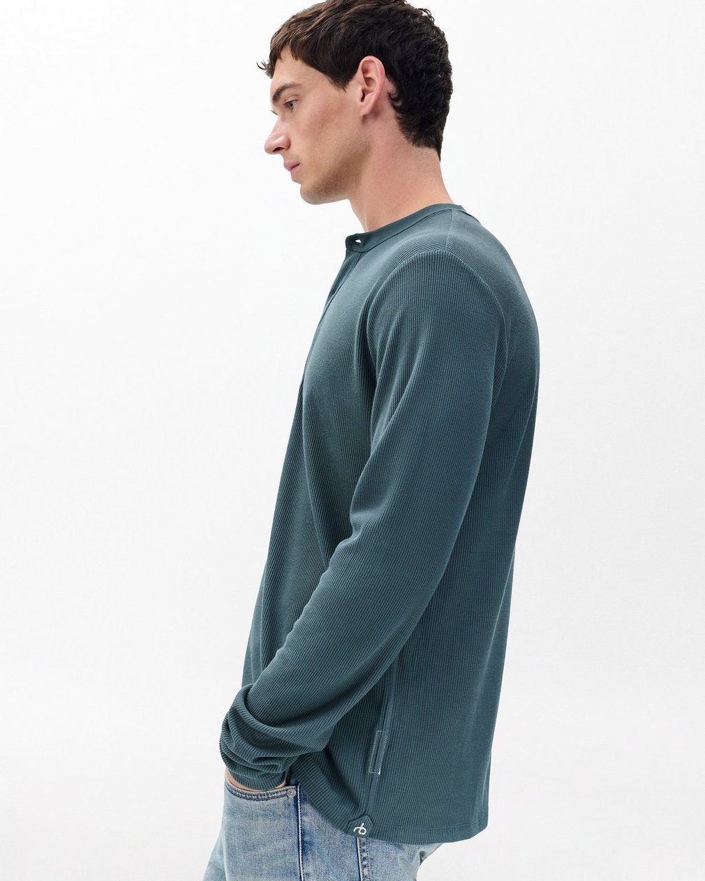 Tech Waffle Henley - Slate - Image 4