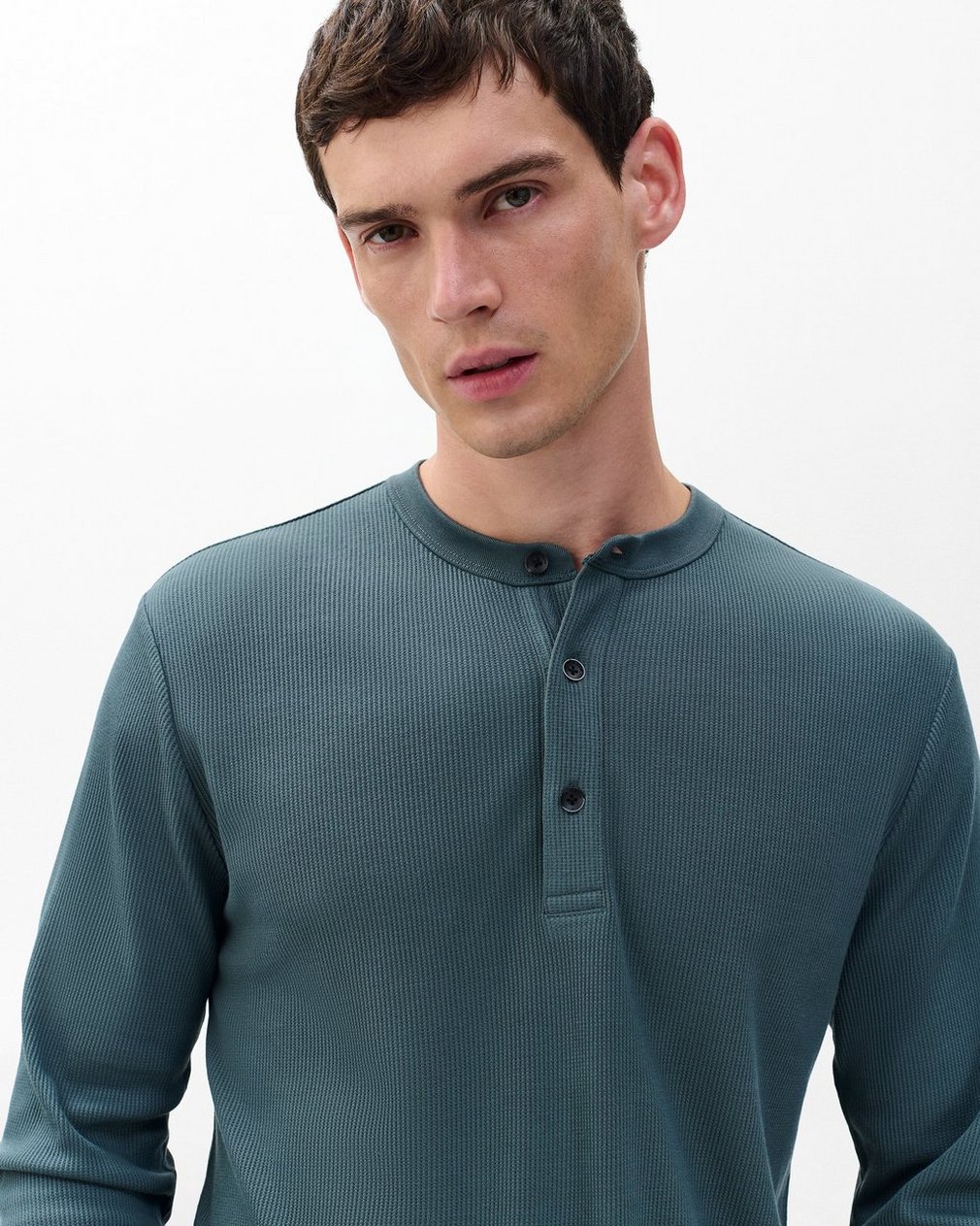 Tech Waffle Henley - Slate - Image 5