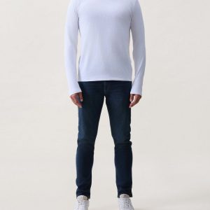 Classic Slub Cotton Long-Sleeve Tee - White