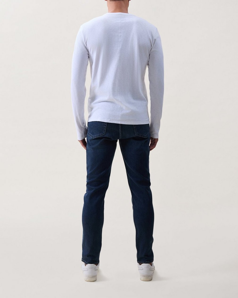 Classic Slub Cotton Long-Sleeve Tee - White - Image 2