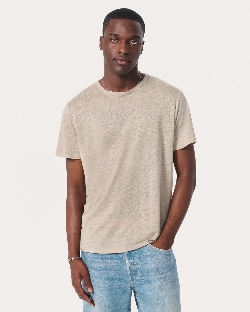 Classic Linen Tee - Aged Taupe - Image 2