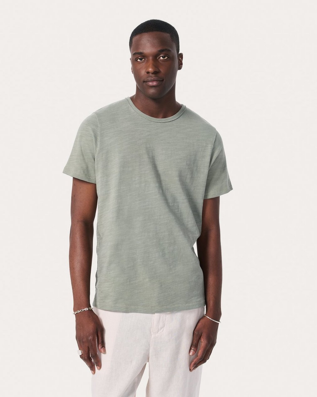 Classic Flame Tee - Leaf Grey - Image 2
