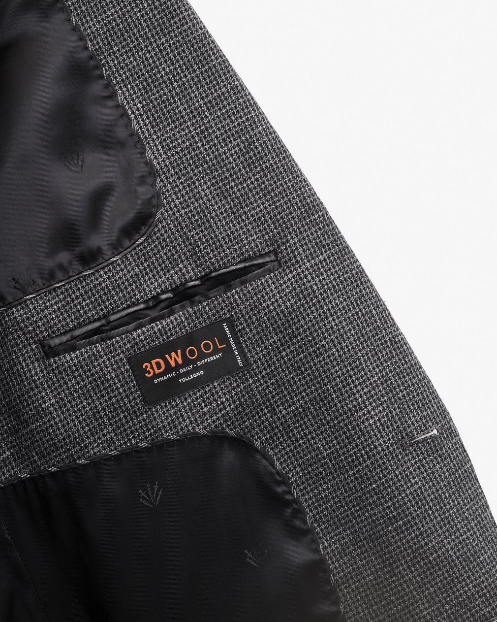 Butler Italian Houndstooth Blazer - Black/Grey - Image 6