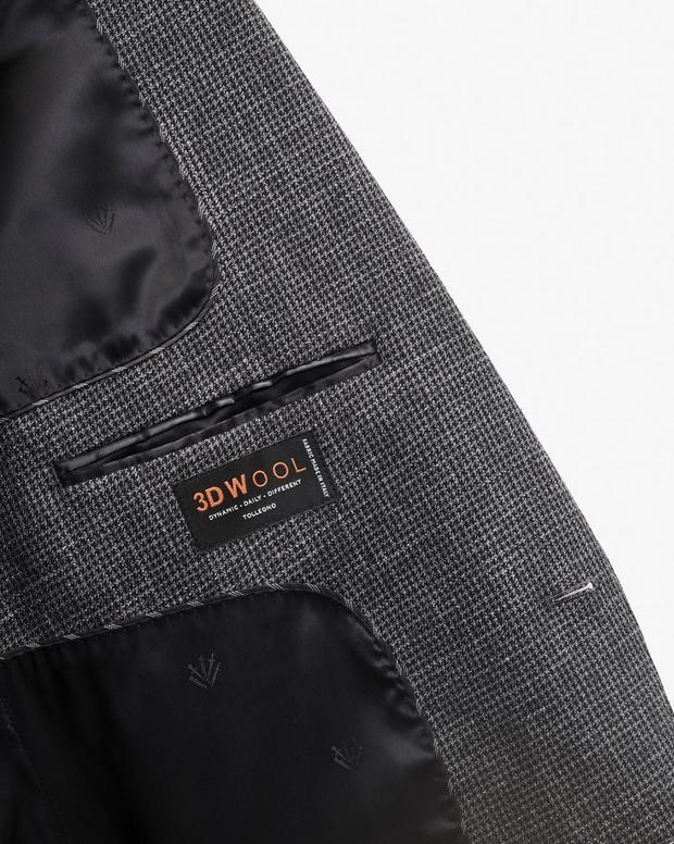 Butler Italian Houndstooth Blazer - Black/Grey - Image 7