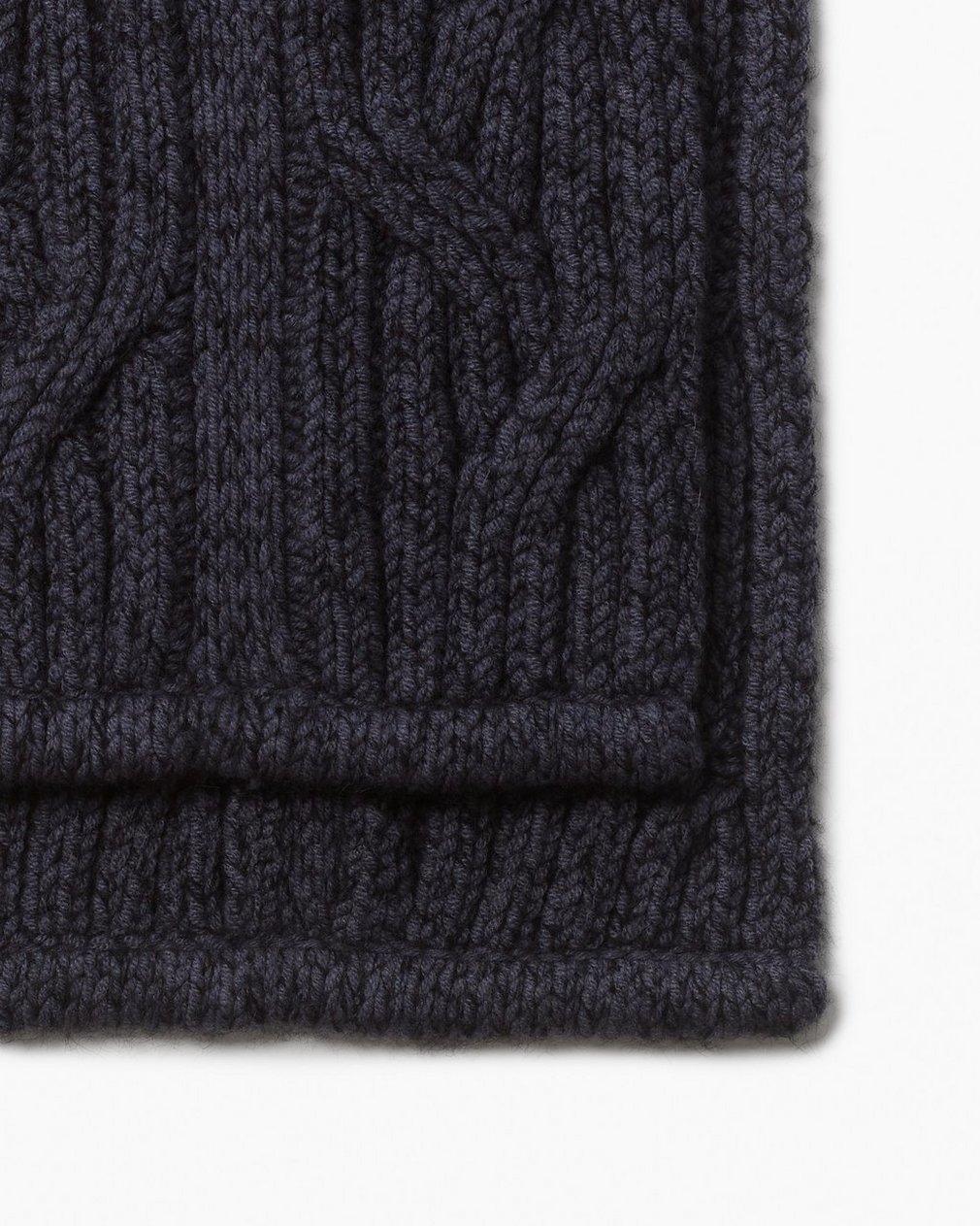 Cable-Knit Scarf - Navy Multi - Image 3